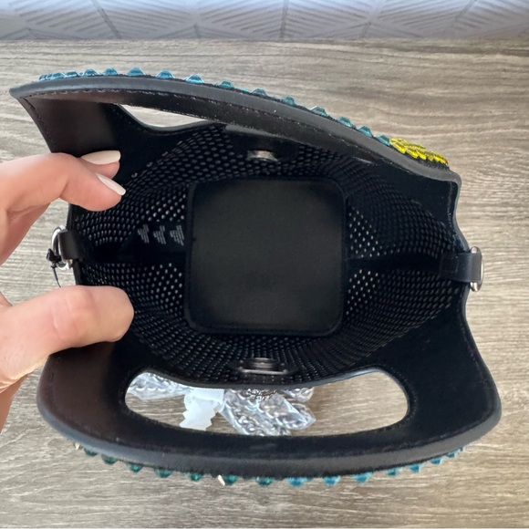 Kurt Geiger Rainbow Small Chelsea Crystal Leather Hobo Crossbody Bag - Picture 7 of 7